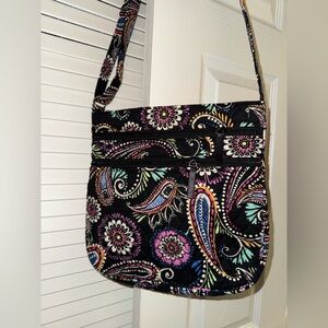 Vera Bradley Bandana Swirl Triple Zip On the Go Crossbody
